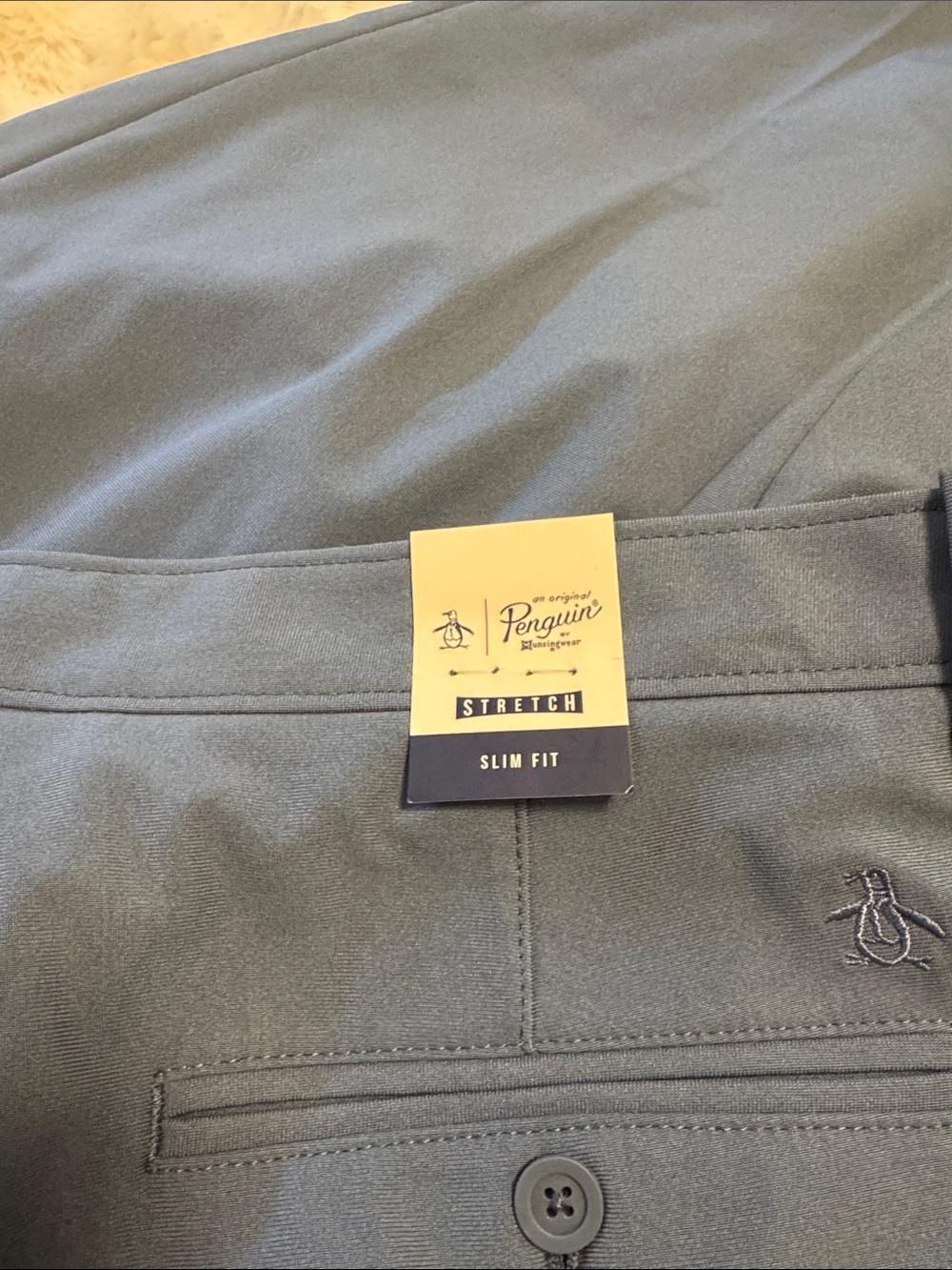Original Penguin Slim Fit Stretch Pants - Bering Sea